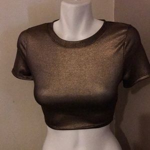 New Forever 21 bronze crop top size small